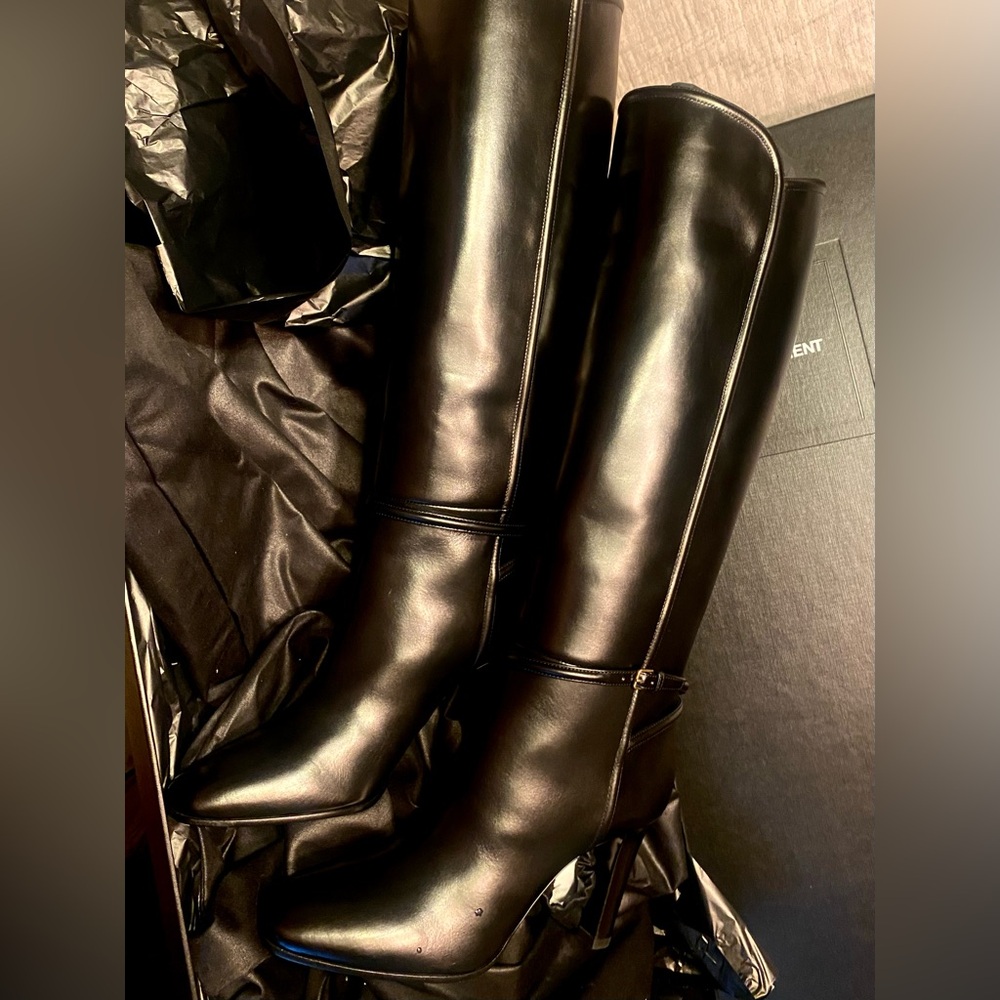 NWT Saint Laurent Black Boots - Picture 5 of 15
